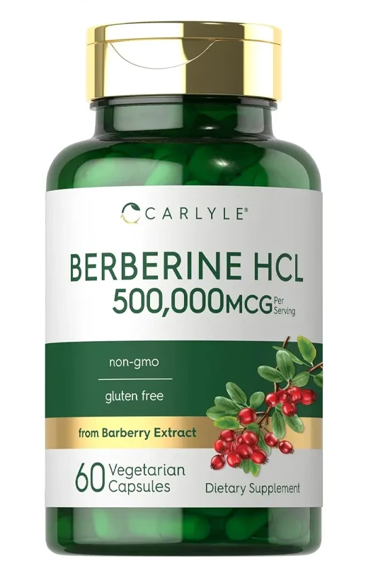 Berberine HCL 500,000 mcg - 60 Capsules